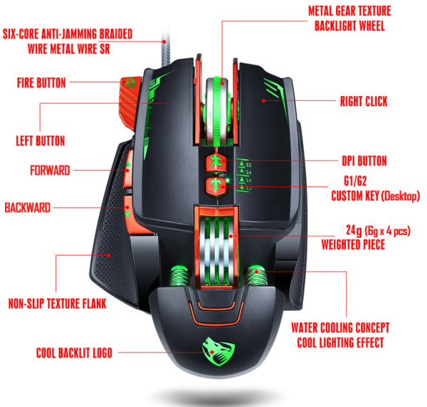 Thunder Wolf V9 gaming mouse gaming machine