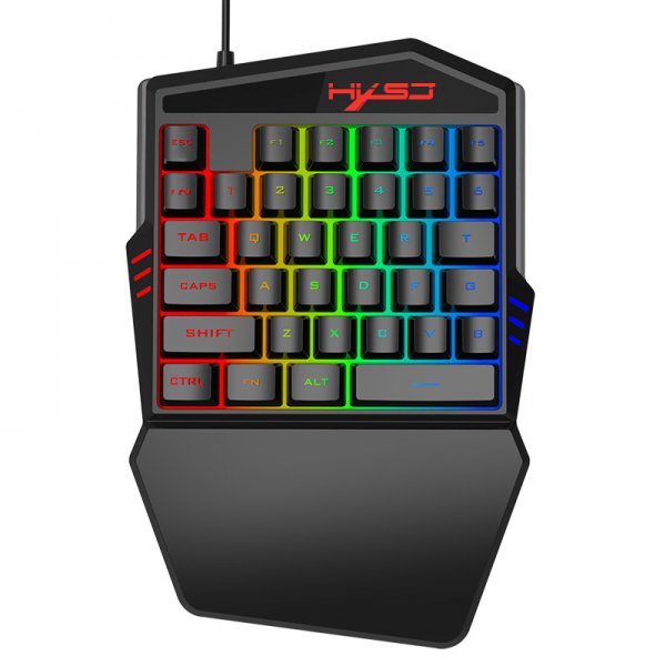 Colorful One-Handed Gaming Keyboard Compact