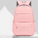 Simple Solid Color Student Schoolbag 15.6 Inch Travel Backpack