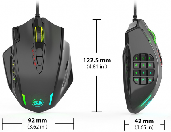 Red Dragon M908 One-Hander Macro Defines Mouse