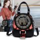 Embroidered PU Leather Youth Street Casual Schoolbag